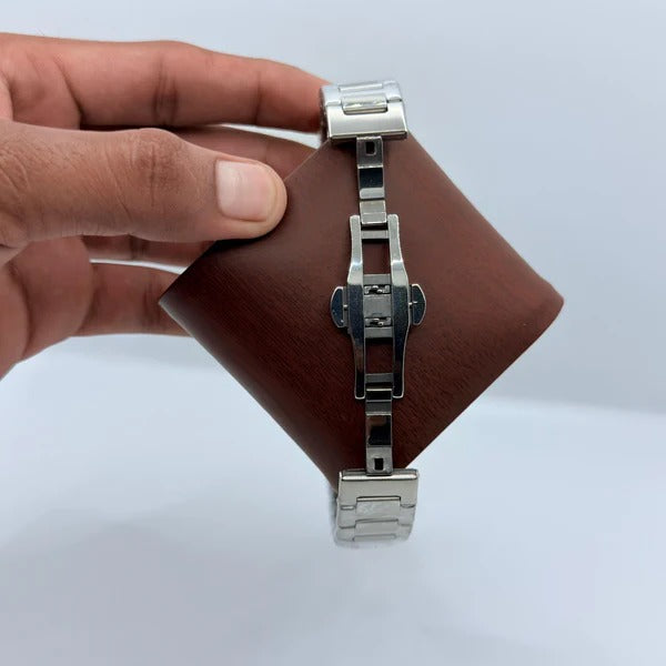 Patek philip silver with white dial